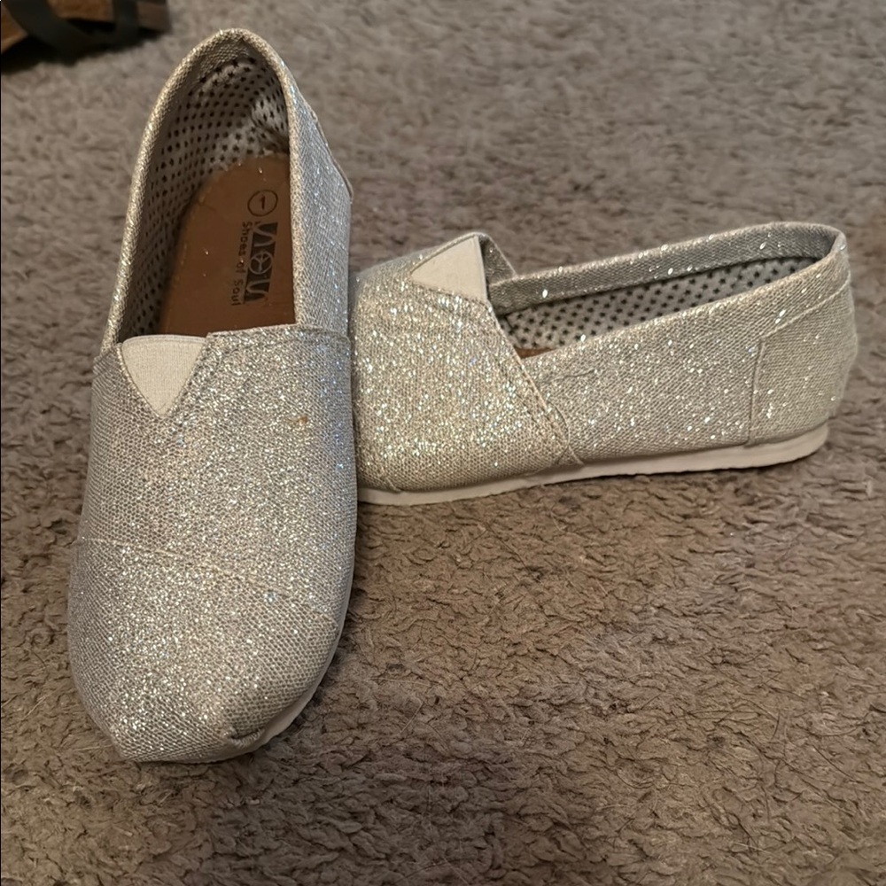Shoes of Soul Silver Sparkly Slippers